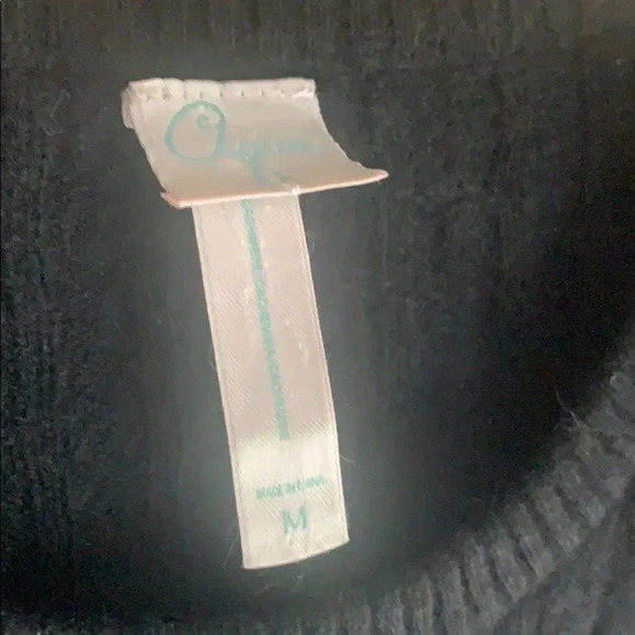 Aqua Black Cashmere Long Sleeve Sweater - Picture 5 of 7